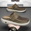 Shoes Handmade mesh breathable shoes Half-drag office bag head Lazy one pedal Heel-free sandals