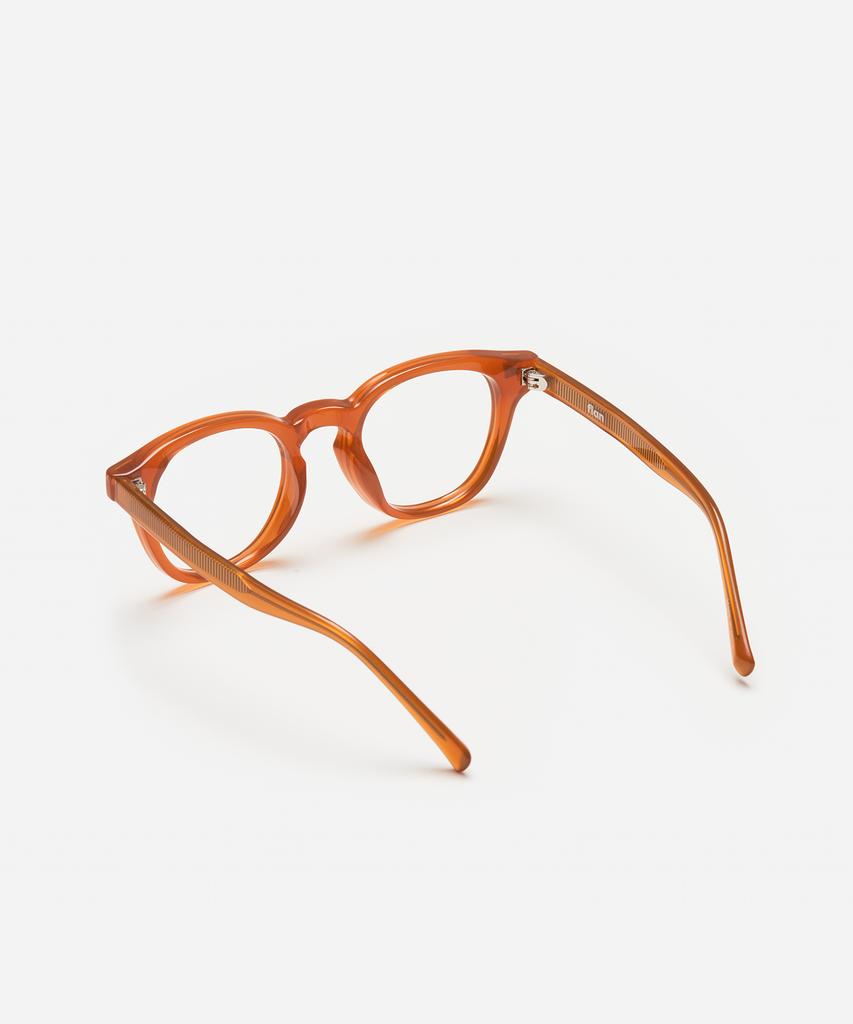 Peullang Pf315 Arnel-Style Horn-Rimmed Glasses Amber (C3)