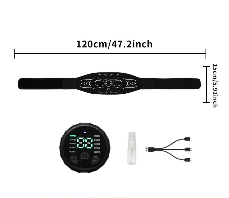 Fitness Training Belt EMS Massage Belt Slimming Waist Trainer - Silicone Support Multifunctional for Gym and Outdoor Sports