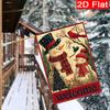 2D Flat - 2D Flat - 2D Flat Christmas Retro Snowman Garden Flag (1) Outdoor Garden Flag Double-Sided Home Decoration Courtyard Decoration Outdoor Dec