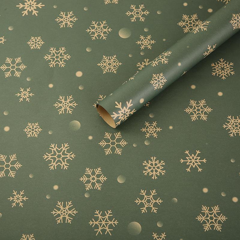 Christmas Tree & Elk Gift Wrap - Thick Coated Paper