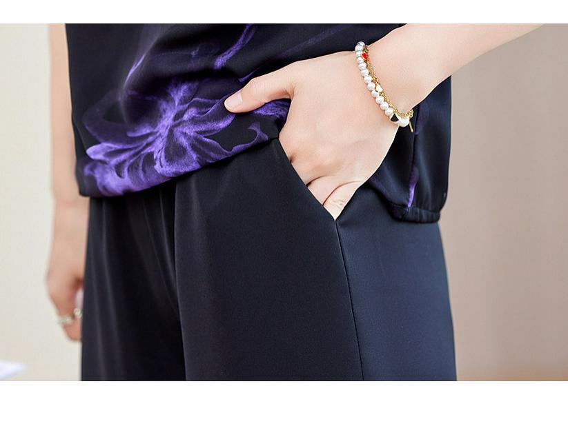 Mom's 2025 New Chiffon Suit: Chinese-Style Age-Reducing Two-Piece for Middle-Aged & Elderly Women