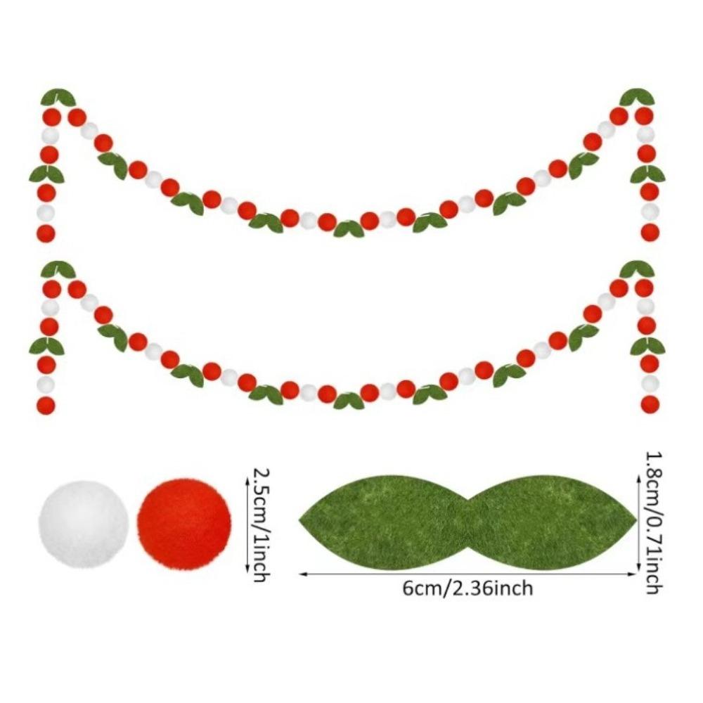 New Year Gift Crafts Christmas Hanging DIY Toy Felt Ball Garland Party Supplies Wall Hanging Festival