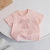 Girls' Korean-Style Short-Sleeve Princess Tops with 3D Bowknot