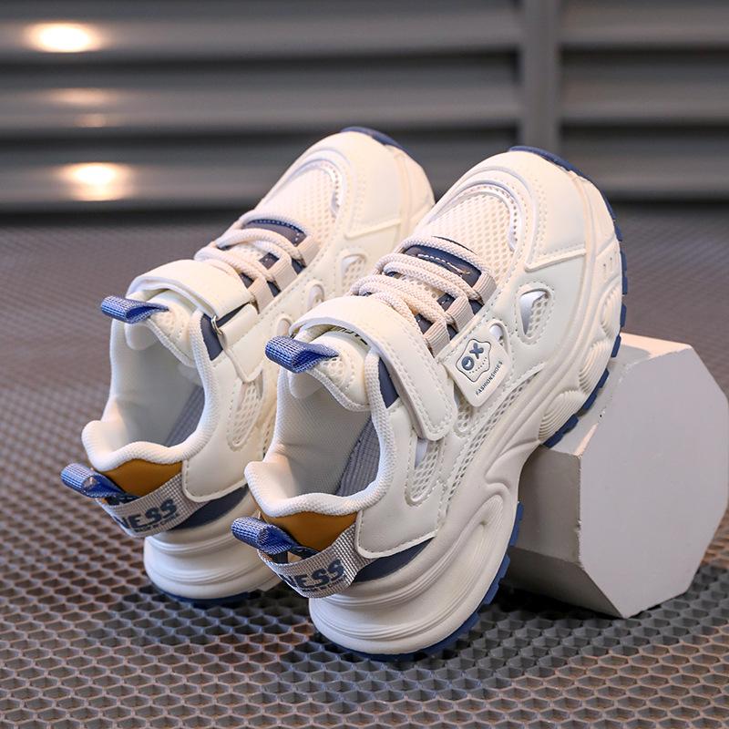 Boys' Mesh Running Shoes Breathable Sports Shoes Girls' Lightweight Casual Shoes Fashionable Dad Shoes