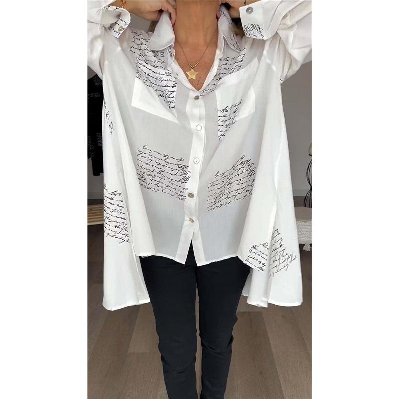 Spring-Summer Women's  Loose Drop-Shoulder Casual Shirt In European And American Style