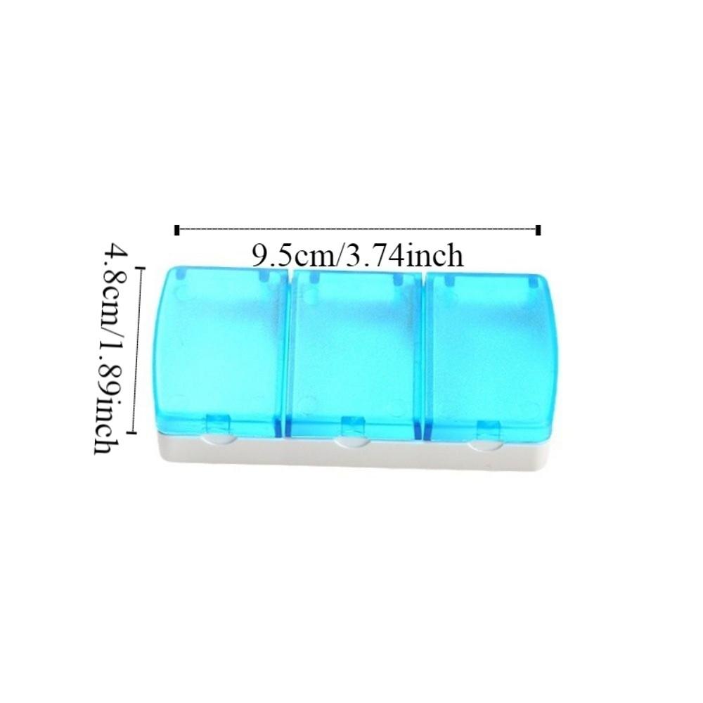 Organizer Medicine Box 3 Grids Pill Distribution Box Mini Pill Box  Travel