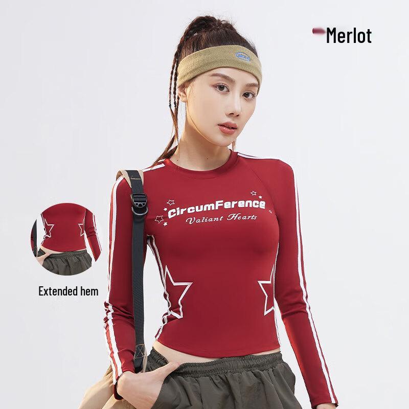 

American Retro Webbing Print Long Sleeve Sports T-Shirt