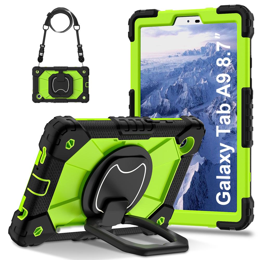 Silikon+PC Tragbare Tablet-Hüllen für Samsung Galaxy Tab A9/A11 Plus A9/A11+ A7 Lite Hülle für iPad 10/11/12. Pro Air mini6/7 Abdeckung Drehbarer Ständer