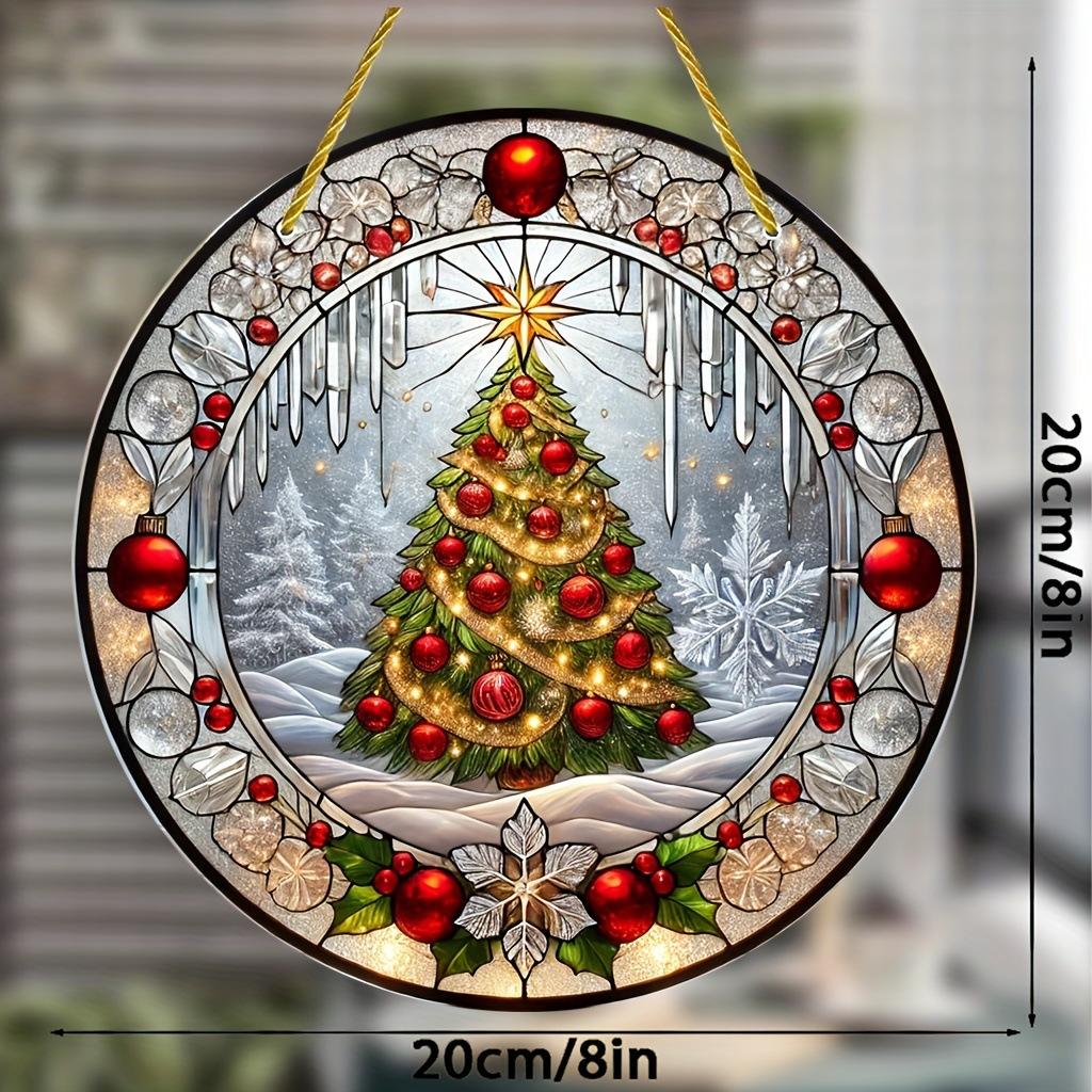 

Рождественское украшение, Рождественская елка, Снег, Зима, Мультяшный декоративный кулон, Акрил, Подвесной аксессуар в виде диска 20*20CM