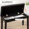 Piano Bench, Piano Bench for 1 Person, Padded, Wooden Legs, Black