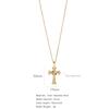 Micro-inlaid Zircon Pendant Copper Electroplated Cross Necklace Women's Titanium Steel Collarbone Chain Jewelry