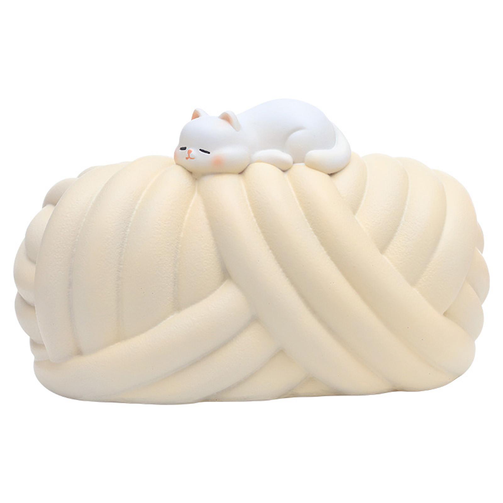 

Cute Yarn Ball Tissue Box Cover, Kawaii Desktop Tissue Holder Decor One Size