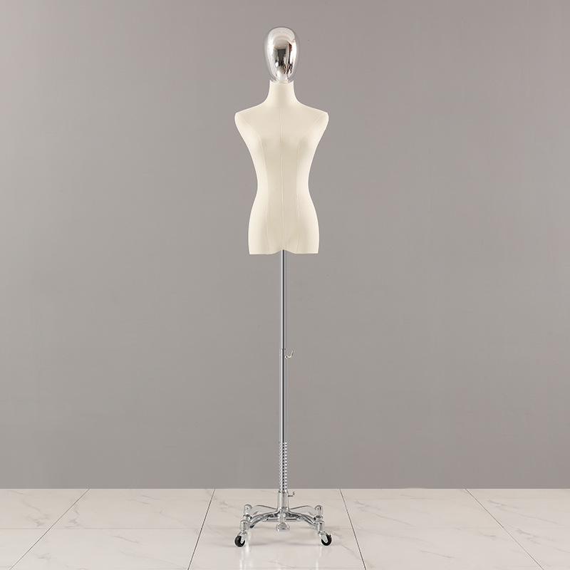 Korean Style Electroplated Female Torso Mannequin for Clothing Display