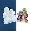 Semi-stereoscopic Santa Claus Wall Ornaments Drop Glue Mold Diy Wall Pendant Desktop Decoration Epoxy Silicone Mold