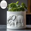 Löwenförmiger Sukkulenten-Blumentopf Harz Silikonform Löwenstatue Skulptur Aufbewahrungsbox Kerzenbecher Beton Gipsformen