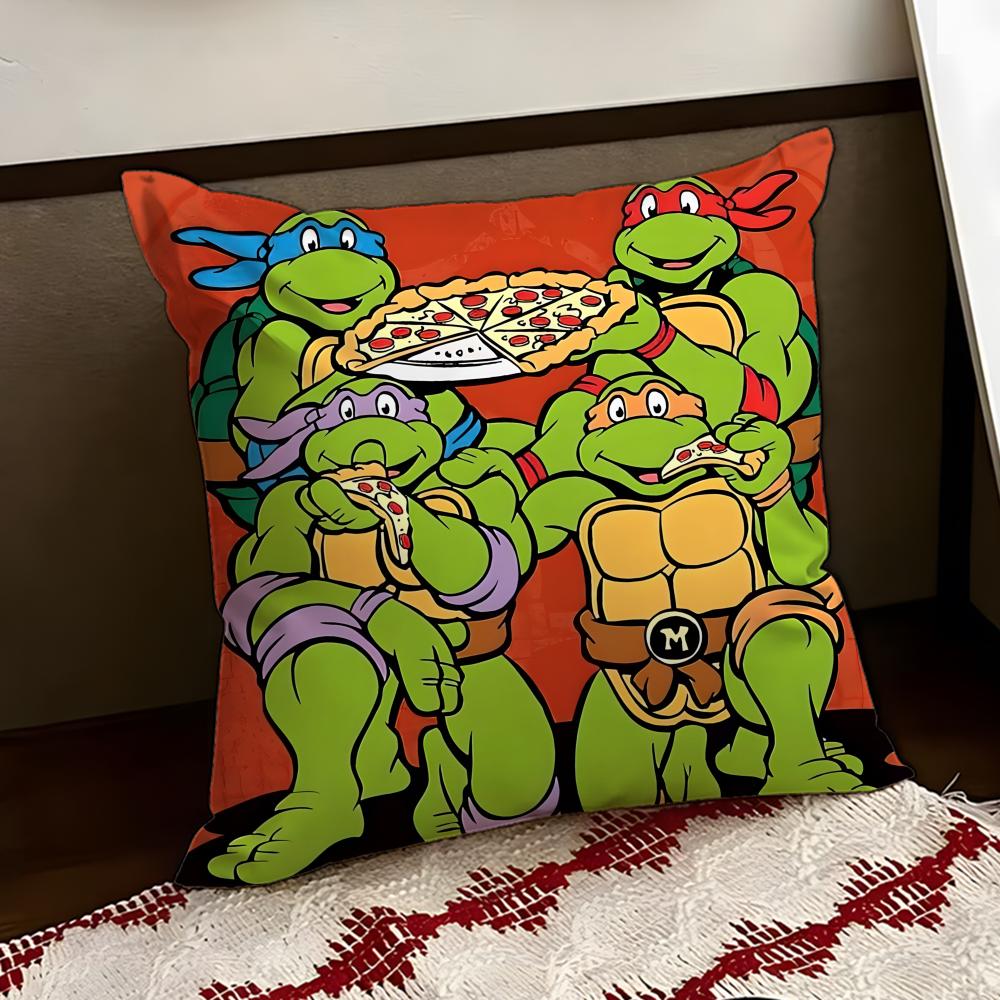 Teenage Mutant NNinja Turtles Cushion Cover Reversible Soft Durable Pillow Cover Home Car MultiScene Use for Daily Comfort