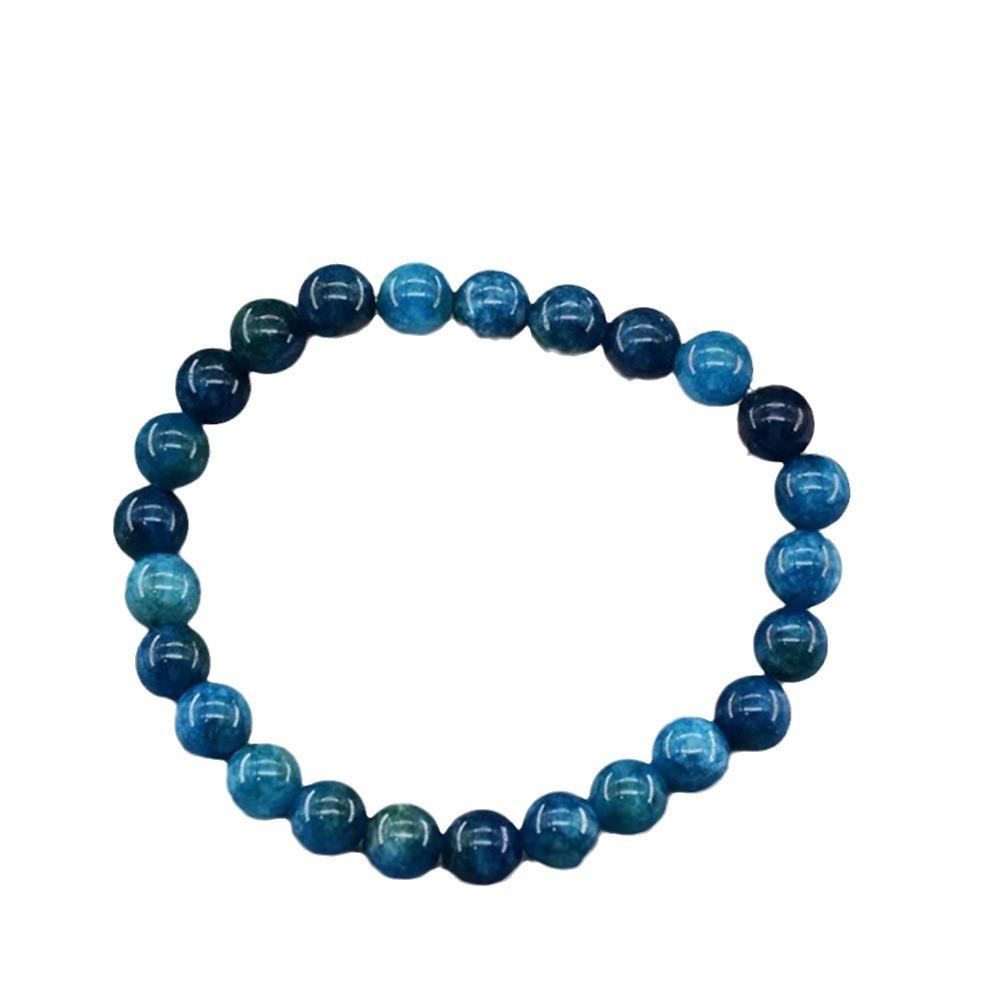 

Natural Blue Apatite Bracelet Third Eye Chakra Blue-green Gemstone Yoga Accessory Meditation Jewellery