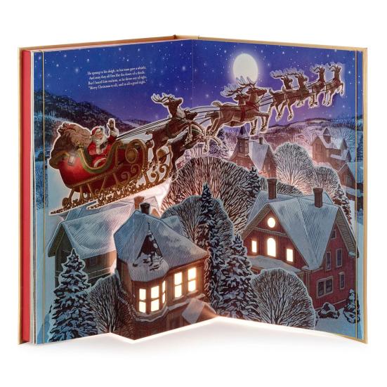 The Night Before Christmas Pop-Up Book Christmas Music Storybook with Light And
