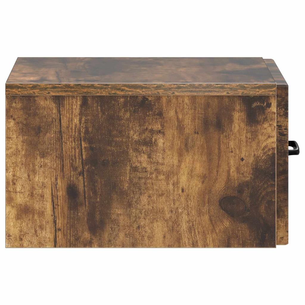 Wall Mounted Side Table Smoked Oak Engineered Wood