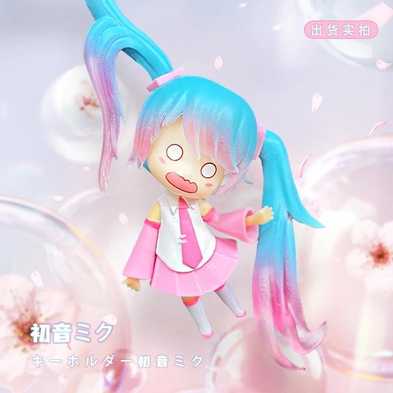 Figurină Anime Hatsune Miku 11CM Față Speriată Pandantiv Decorativ Creativ Model Fată Drăguță Pandantiv Model Desen Animat PVC Jucărie Cadou