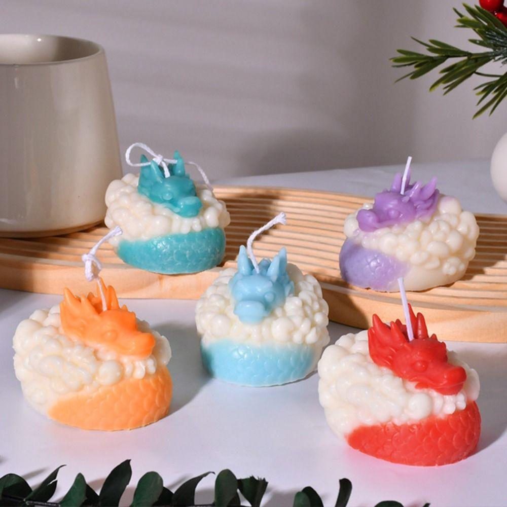 

Handmade Candle Mold DIY Chocolate Mould Craft Supplies Chinese Dragon Cake Mold Kitchen Style A