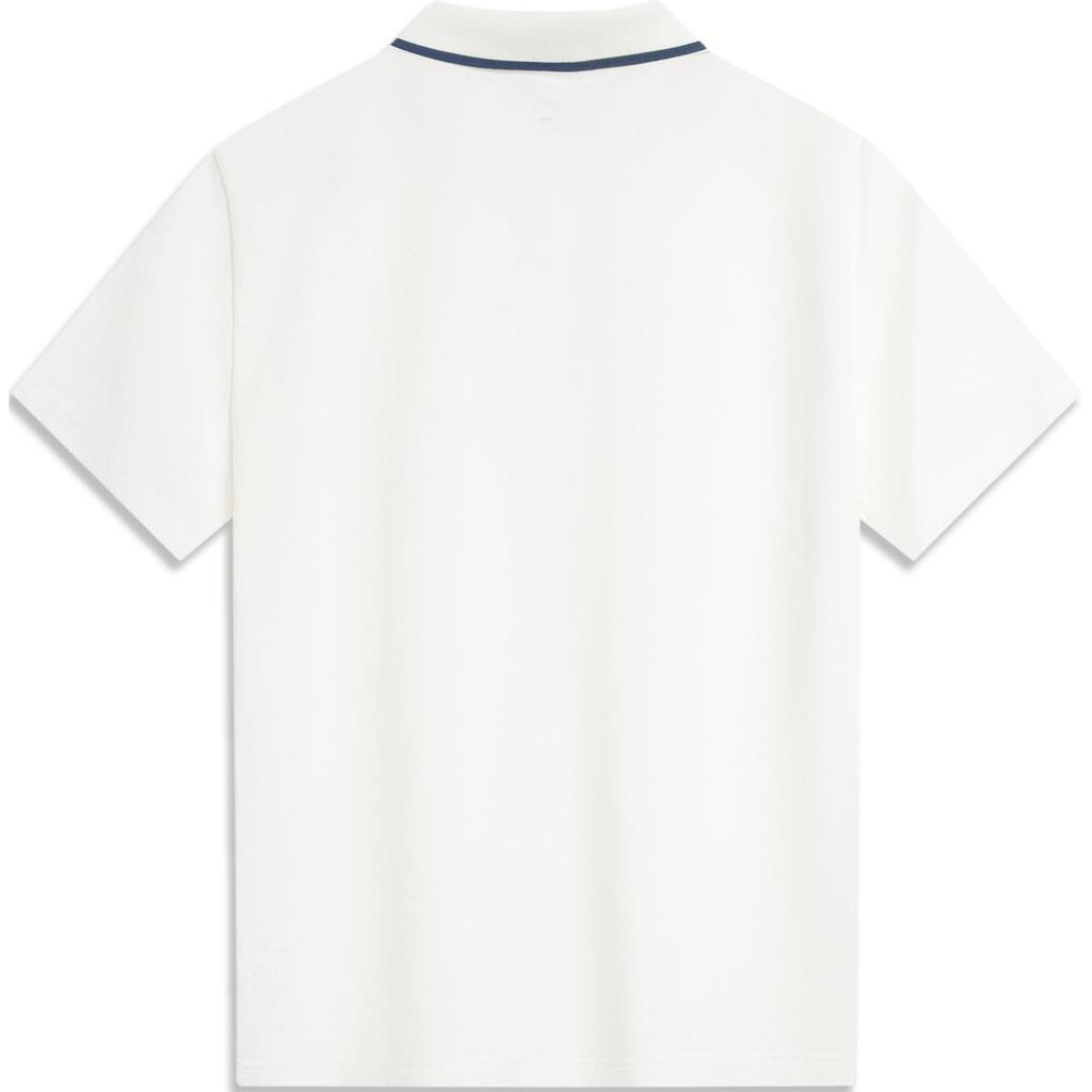 Li Ning Sports Lifestyle Serie Lässig Atmungsaktiv Bequem Vielseitig Kurzarm Poloshirt Herren Tops Off-White APLU165-1