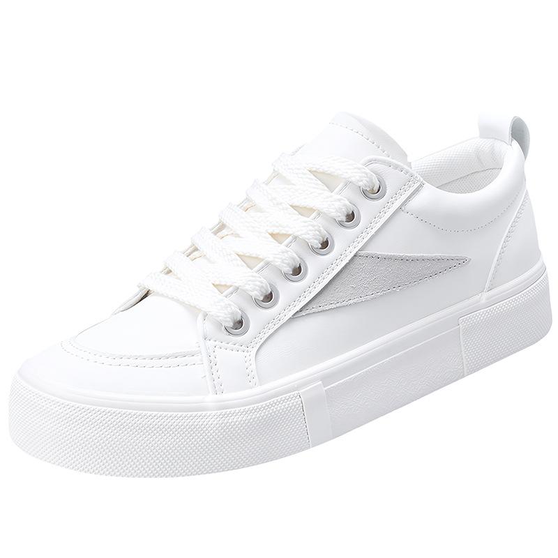 New Spring Men's Shoes Korean Style Fashion and Versatile Casual Men's Shoes Comfortable Lace Up Flat Low-top Leather Shoes