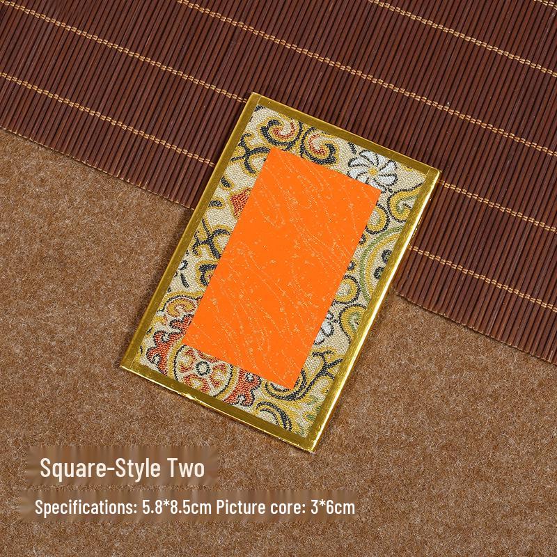 Brocade Calligraphy Ornament: Mini National Style Xuan Paper Pendant - Cultural and Creative Fortune Card Gift