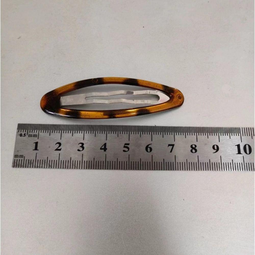 Koreanischer Stil Vintage Leopardenmuster Haarnadeln Y2K Frisur Dekorationen BB Clip Oval Pony Haarspangen für Frauen Mädchen