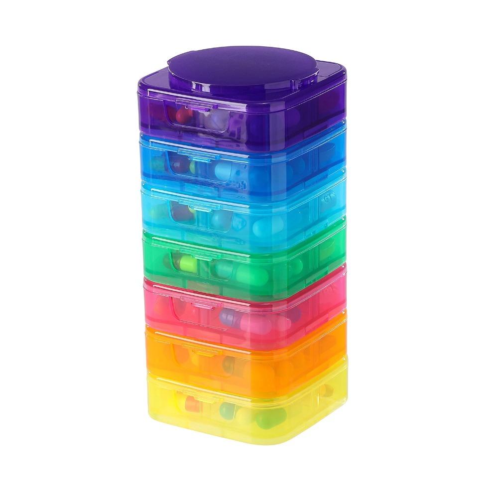 

New Weekly Premuim Portable 4 Times A Day 28 Day Monthly Pill Organizer Storage Case Box for Medicine Vitamin FishOil Supplement