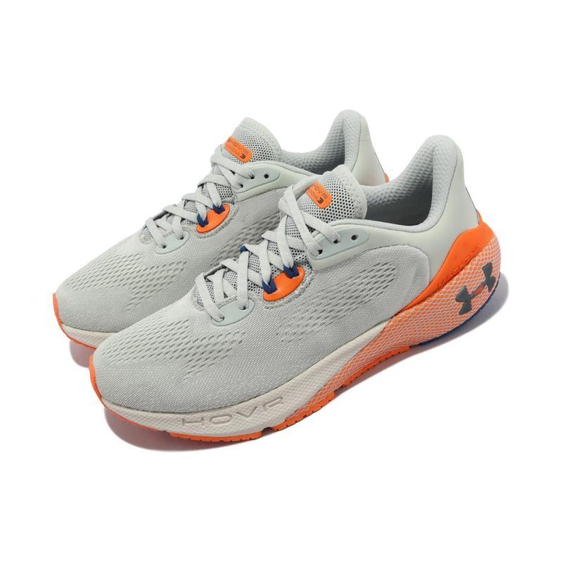 Under Armour HOVR Machina 3 Durable Breathable Low-Top Running Shoes Men's Green Orange Sneakers 3024899-304