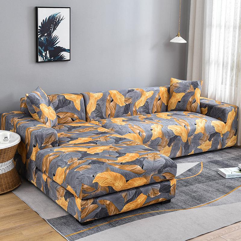Stretch Couch Covers Soft All-Inclusive Armchair Sofa Slipcover Fitted L-Shaped, Sectional, Chaise Sofa Cover 1/2/3/4 Seater 1Pc