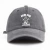 1pc THE BEER Print Washed Baseball Cap for Adults,Minimalist Retro Style Casual Soft Adjustable Dad Hat,Perfect As Gift