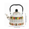 Glossy Enamel Tea Kettle | Compact, EnamelonSteel Kettle, for Kitchen 1.1L Wheat Ear
