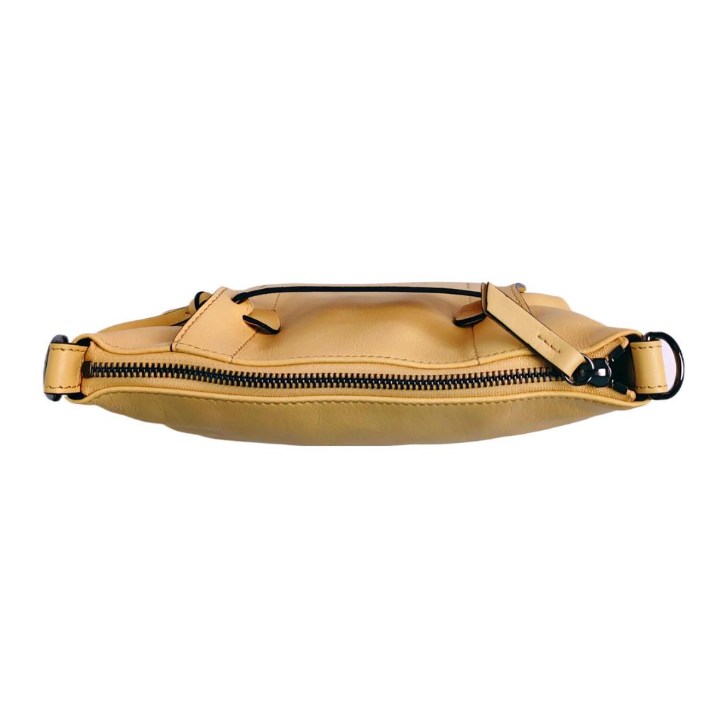 Longchamp 3D-geprägtes Logo Unifarbene Reißverschluss-Tragetasche Damen-Tragetaschen Gelb 10199HCVA81