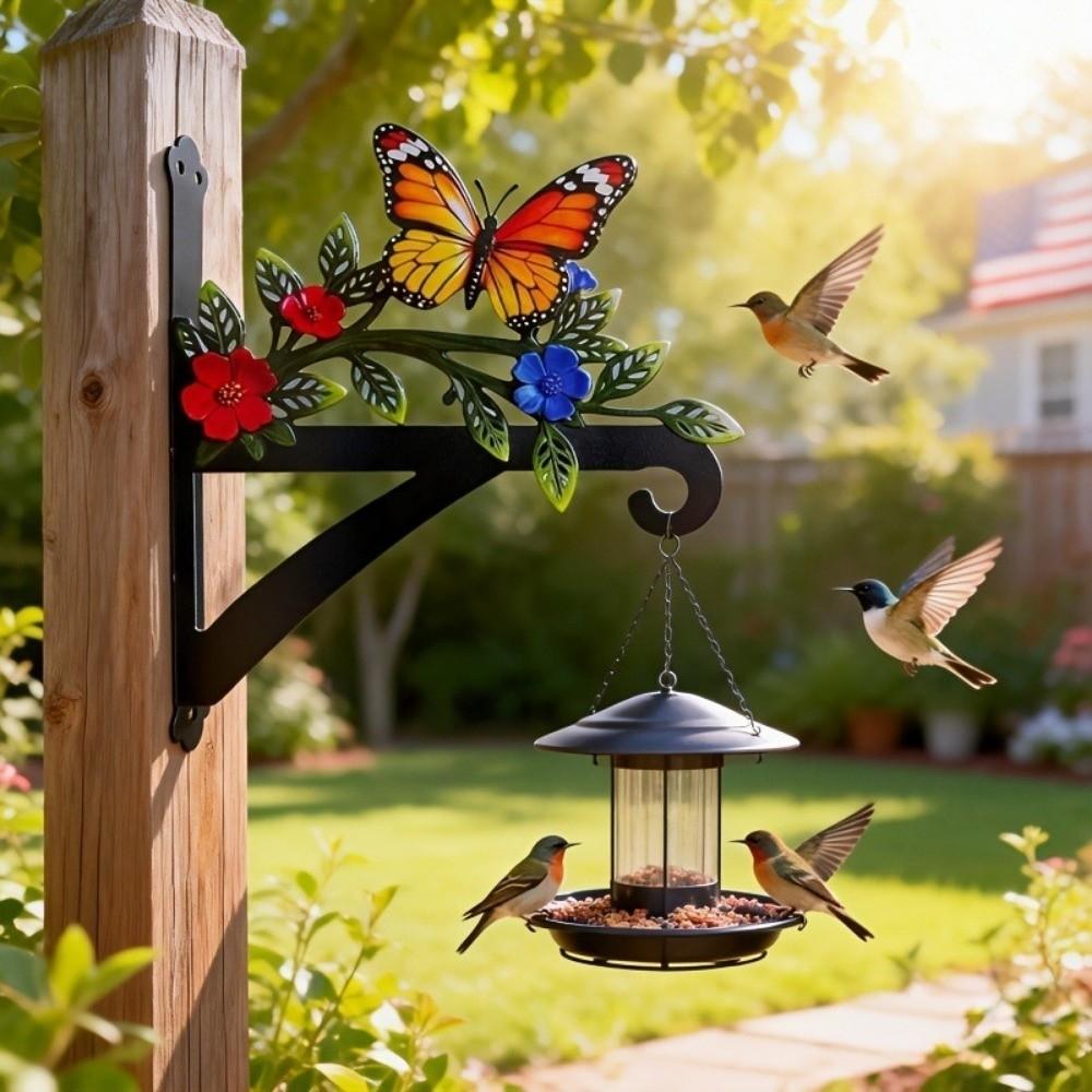 Rust-Proof Hanging Bracket Colorful Metal Decorative Rack Beautiful Wall Hook Corridor