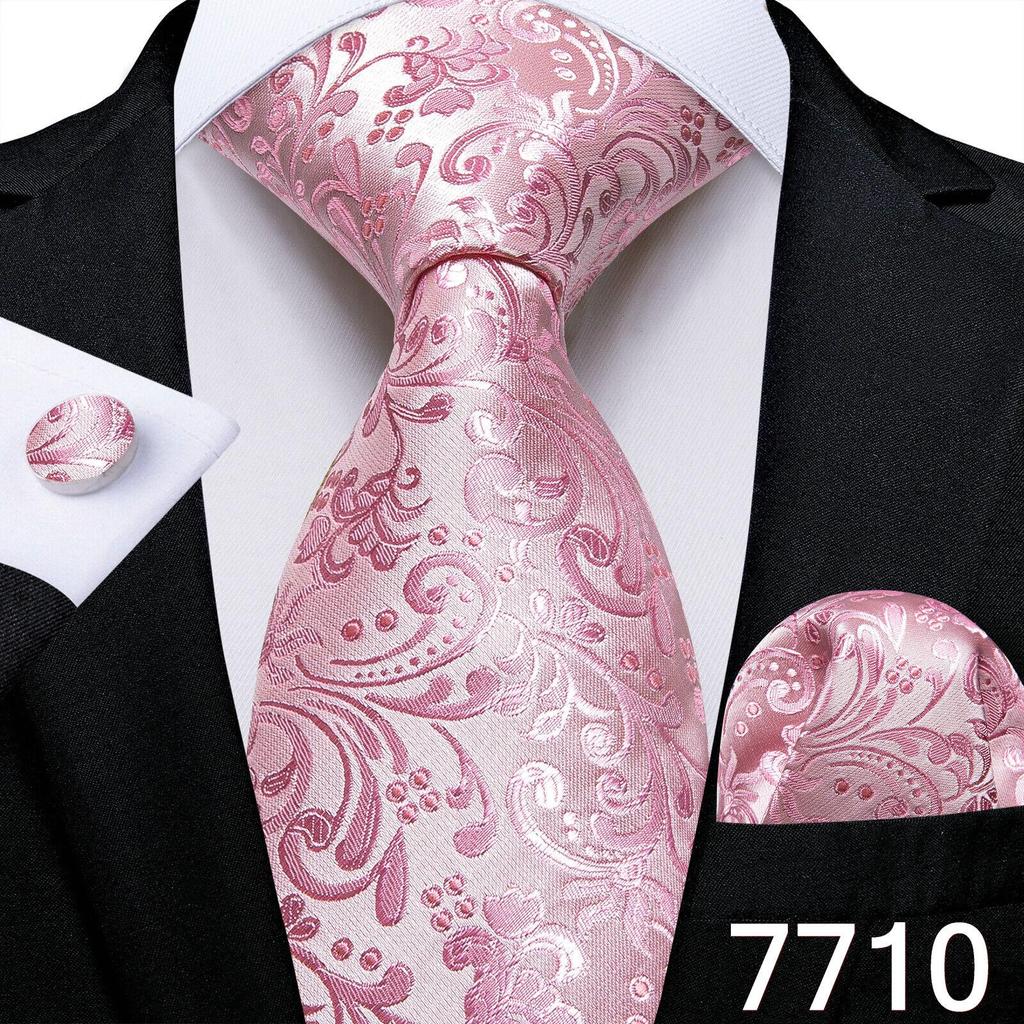 Designer Mens Striped Necktie Set Business Classic Necktie Hanky Cufflinks Set