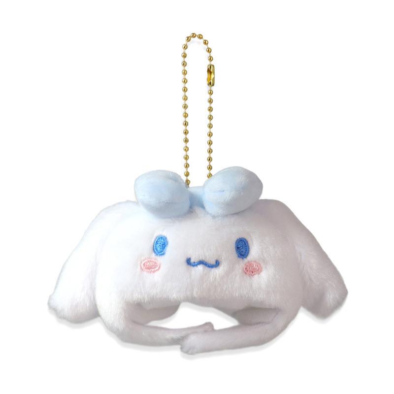 Adorable Cartoon Sanrio Character Plush Keychain Soft Cinnamoroll Kuromi Melody Cinnamoroll