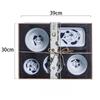 Japanese Style Blue and White Porcelain Dinnerware Sets for One Person Dinner Include Bowls, Plate, Chopsticks, Dishes Set Ceramic Gift Box Set of 6
