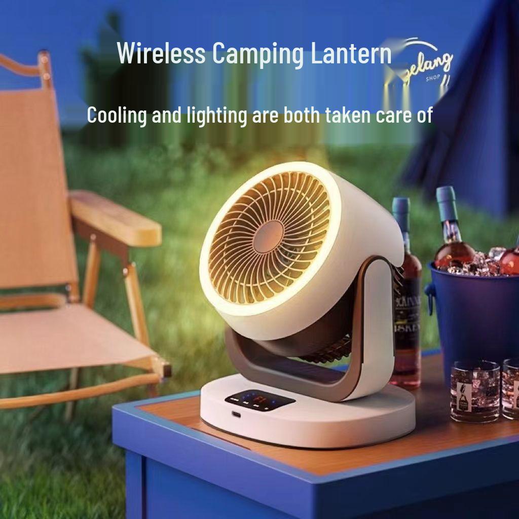Silent Rechargeable German Desk Fan with Night Light for Home or Office