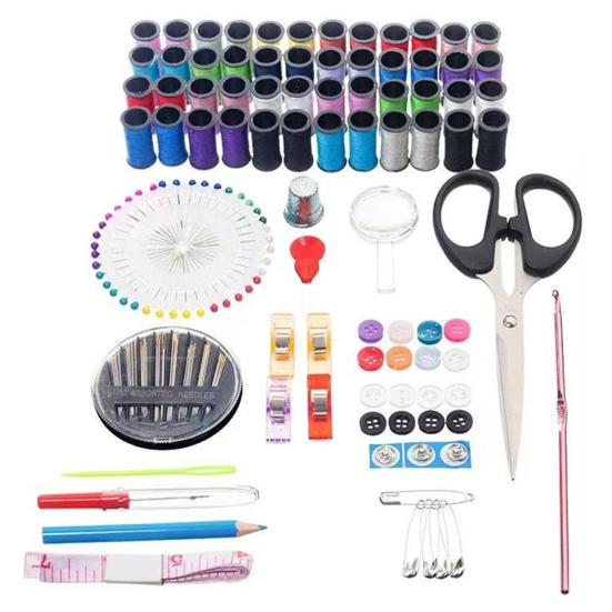 10/73/97/172Pcs/Set Portable Sewing Kit with Case Colorful Thread Needle Tailor Scissors Tape Measure Home Travel Emergency Sewing Accessories