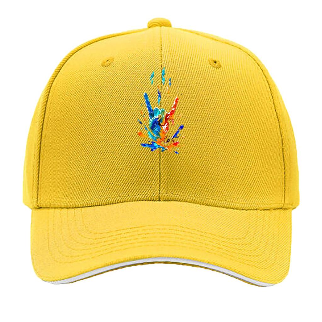 Abstract Liquid Splash Gesture Artwo Sandwich Baseball Cap Sun Cap Outdoor Workouts Hat