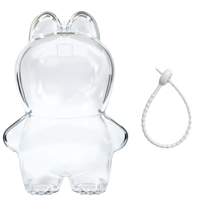 3/1Pcs Transparent Protective Case And Bag For Labubu 4.0 Pin Of Love Series Doll Dust Cover Storage Box Display Bag Accessories