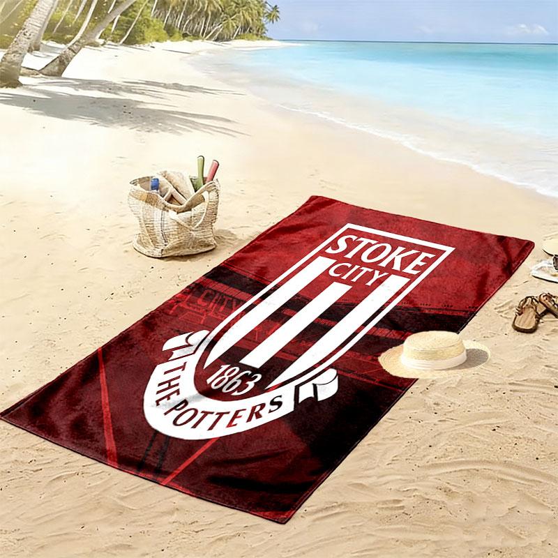 Stoke City F.C Beach Towel, Large Soft Quick Dry Towel for Beach Camping Swimming