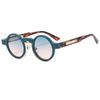 Ins Popular Small Round Punk Sunglasses Women Retro Clear Ocean Gradient Lens Shades Uv400 Men Double Color Sun Glasses