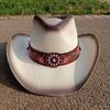 summer Cowboy Hat Summer Outdoor Travel Turquoise Accessories for Men and Women Retro Gentleman Western Cowboy Straw Hat