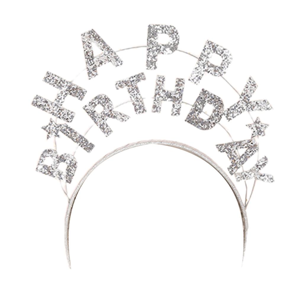 Birthday Party Crown Birthday Hair Hoop Happy Birthday Headband Birthday Party Hair Band Tiara Photography Props