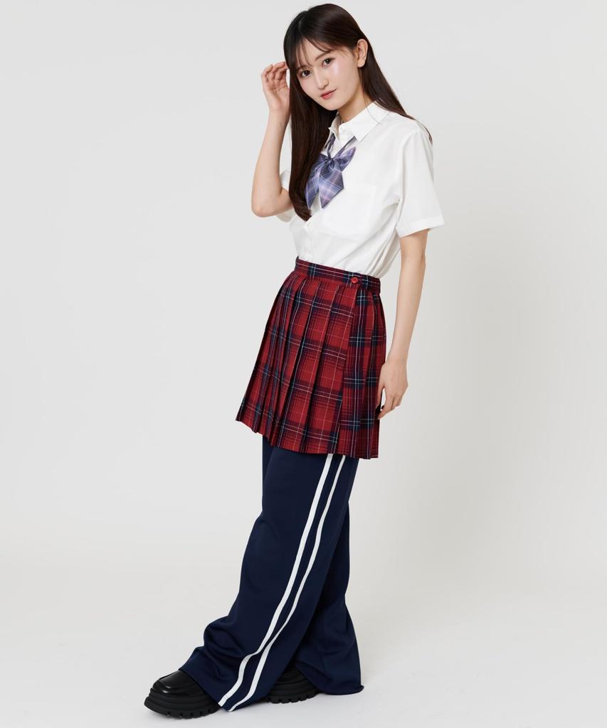WEGO School Line Track Jersey Size for High School Students Women's Pants, Pants, Navy, F,