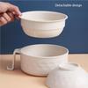 Instant Noodle Bowls Set Household Exquisite Adults Children ple Style Solid Color Draining Container Soup Bowl